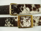 50mm Brass Belt Buckles on Hair Cowhide Belts