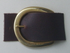 Brass Half Buckle  shown on 43mm Belt Strap 