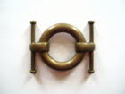 L7  Dark old brass look link for belts or bags